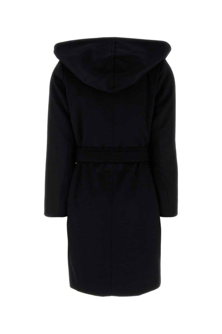 Mm Studio Black Wool Newmang Coat