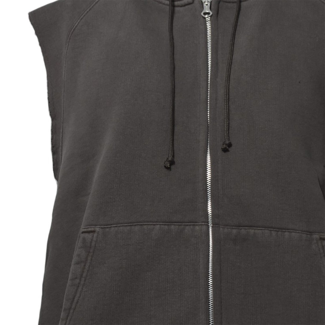 Our Legacy Motor Hooded Vest In Brown Cotton