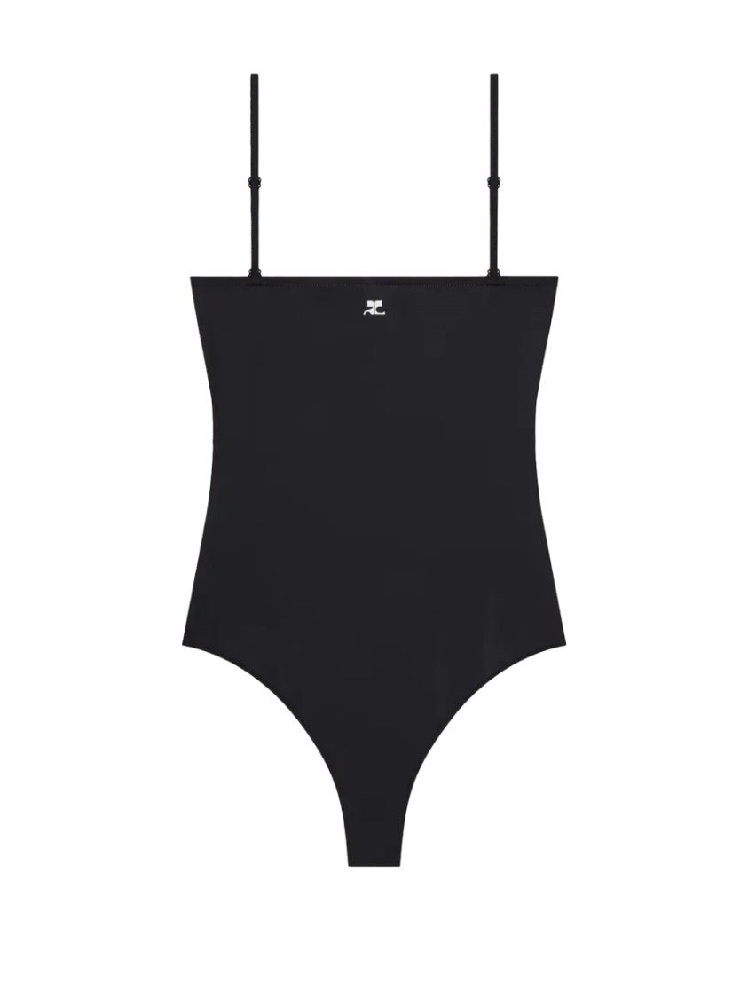 Courrèges Black Swimsuit With Adjustable Straps