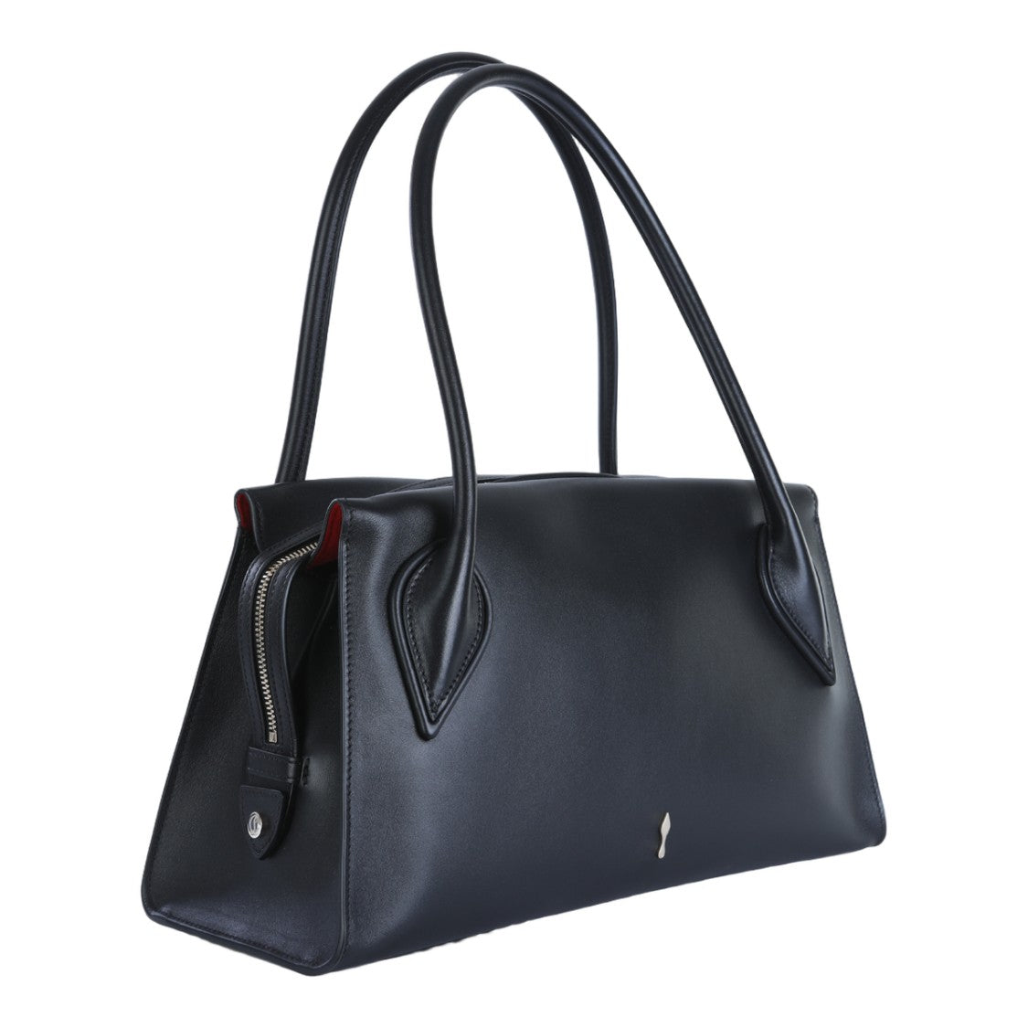 Christian Louboutin Black Handbag With Side Zipper Closure