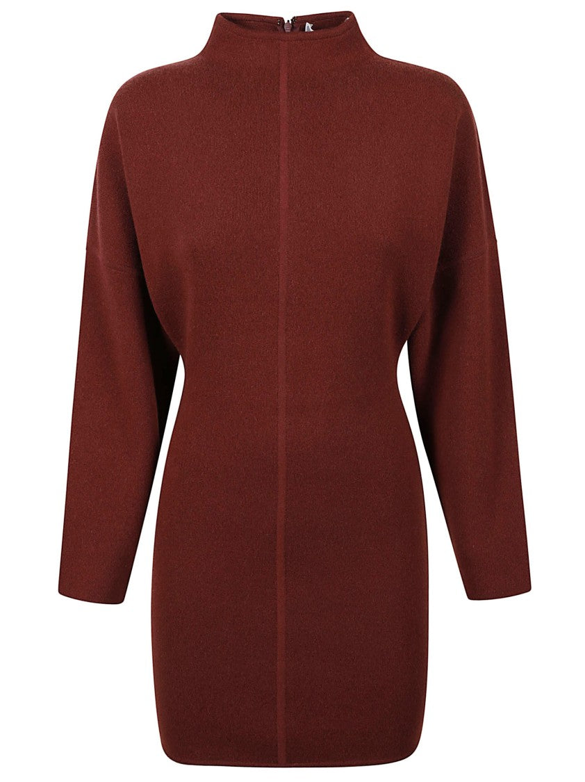 Max Mara Fitted Long-Sleeved Top With High Neckline And Minimalist Seam