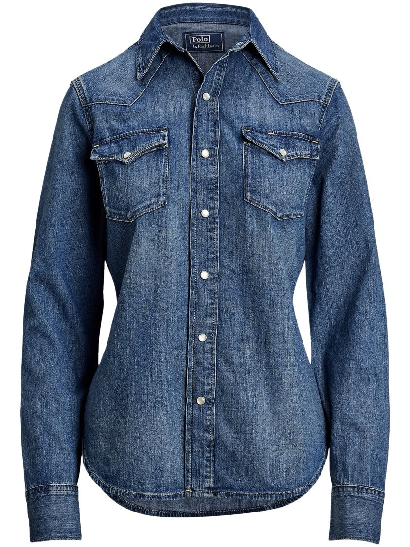 Polo Ralph Lauren Button-Front Denim Shirt With Western Yoke Detail