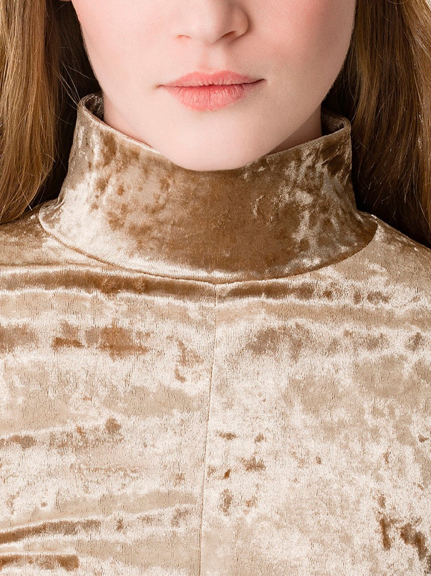 Forte Forte Iridescent Stretch Velvet Turtleneck T-Shirt