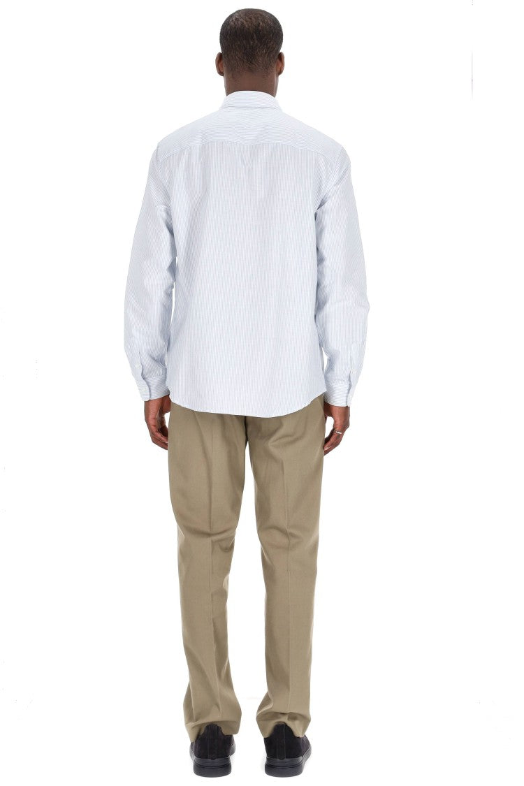 A.P.C. Standard Fit Cotton Piquet Striped Shirt