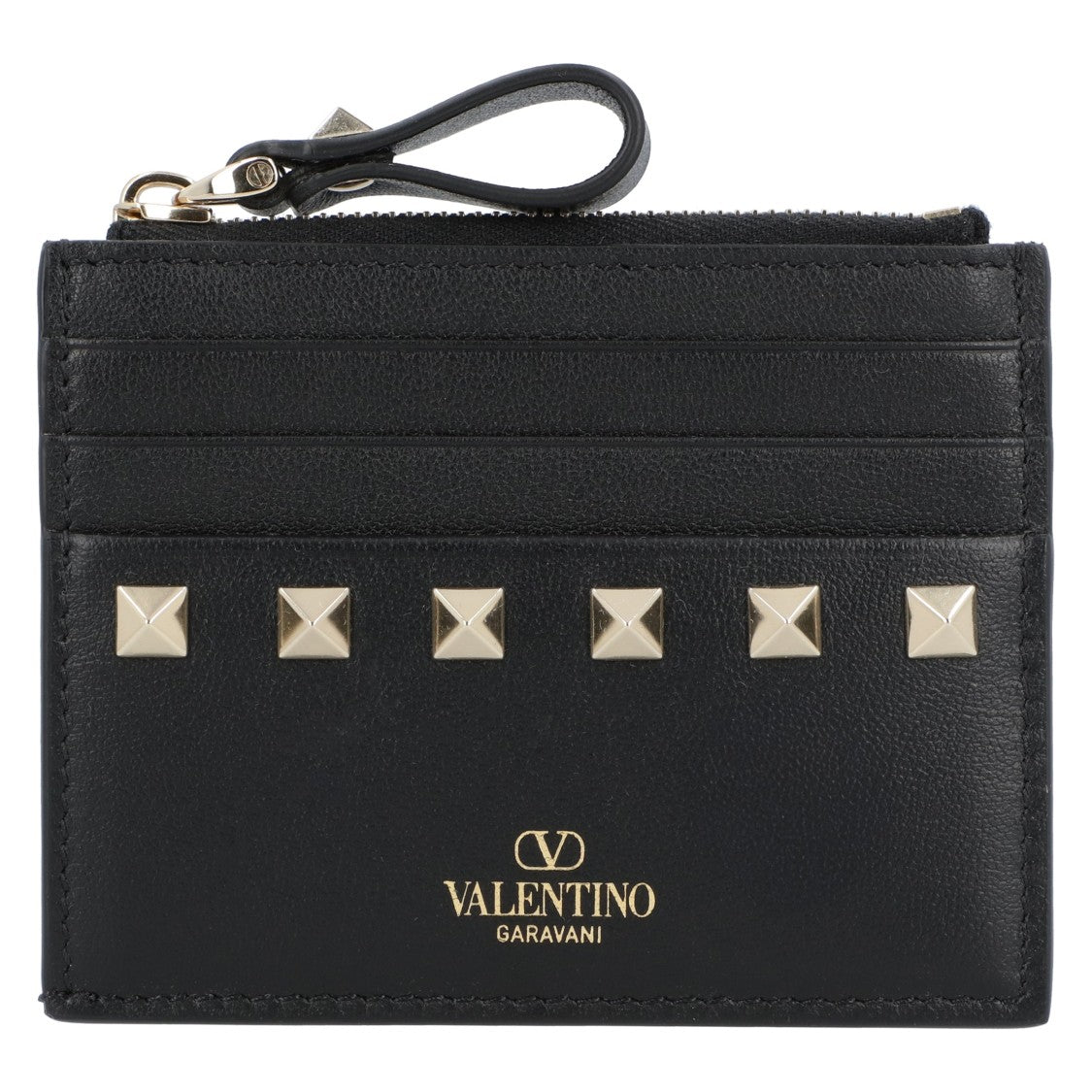 Valentino All Around Rockstud Coin Card Holder