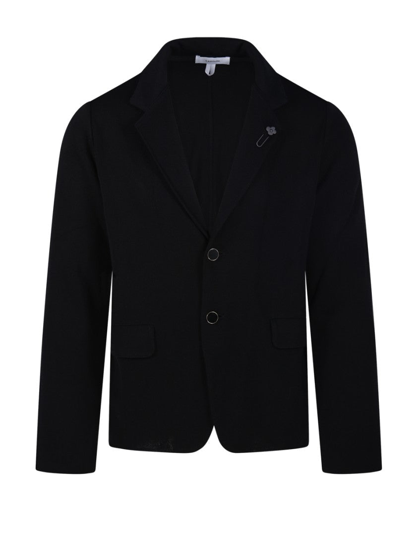 Lardini Notched Lapel Blazer With Two-Button Closure