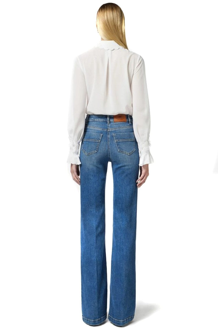 Elisabetta Franchi High-Waisted Flared Jeans