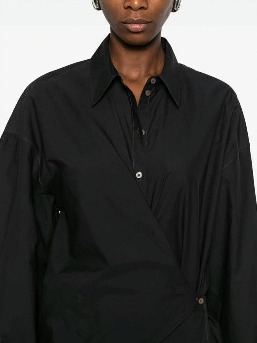 Lemaire Twisted Wrap Shirt With Straight Collar