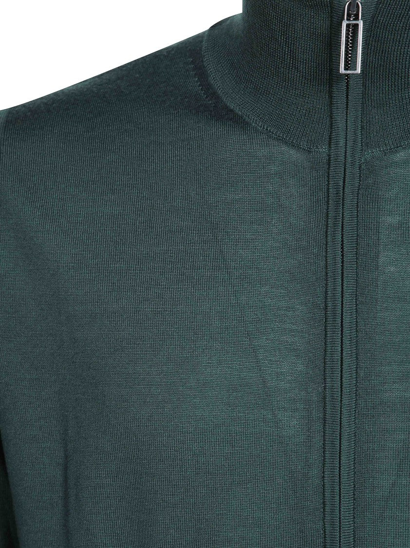 Paolo Pecora Zip-Up High-Collar Cardigan