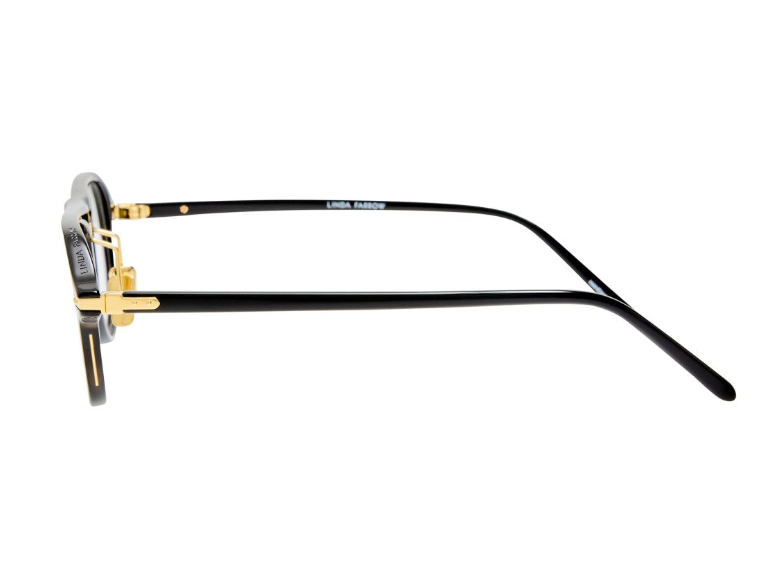 Linda Farrow Black Lf103a Aviator Sunglasses