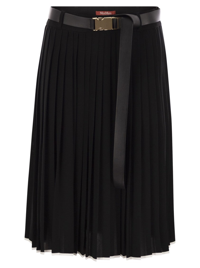 Max Mara Savana - Pleated Skirt With Belt