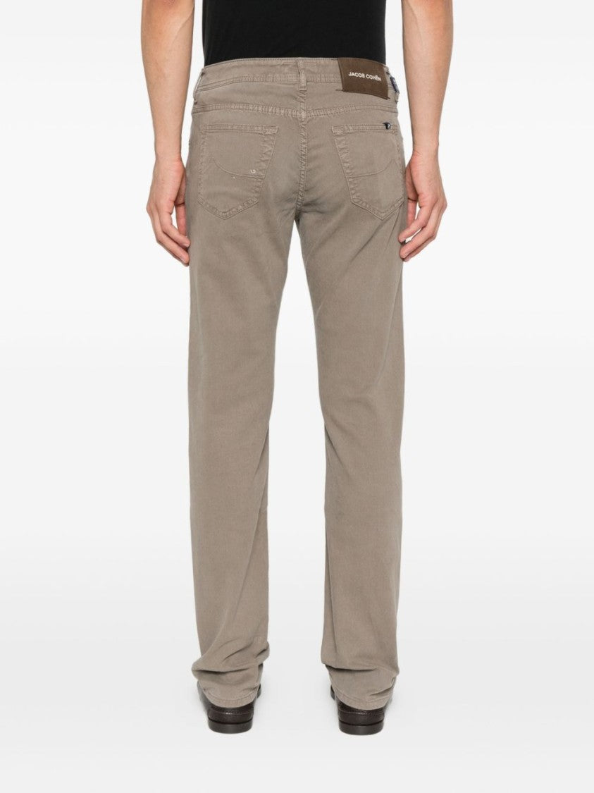 Jacob Cohen Straight-Leg Gray Pants With Classic Five-Pocket Design