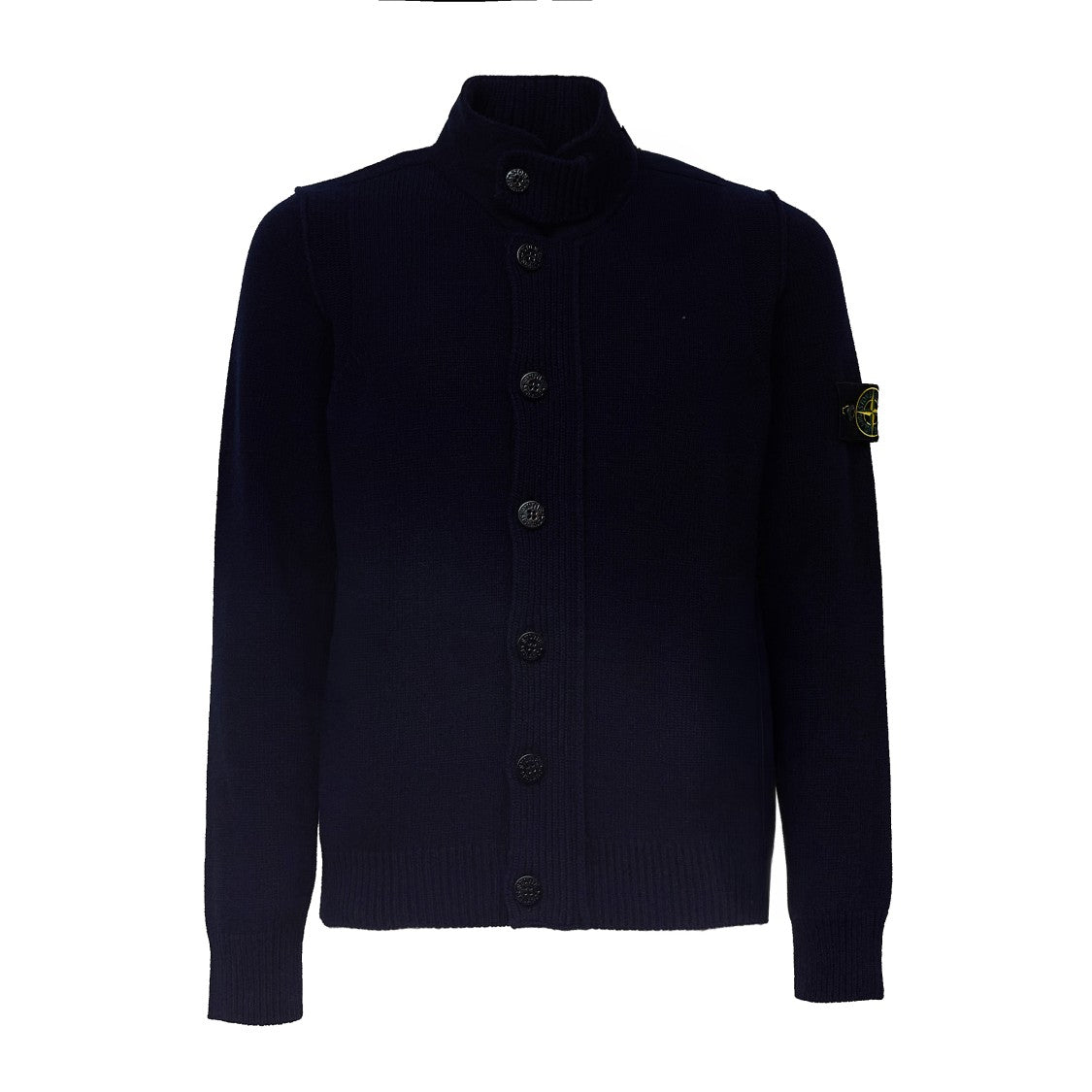 Stone Island Lambswool-Blend Collared Cardigan