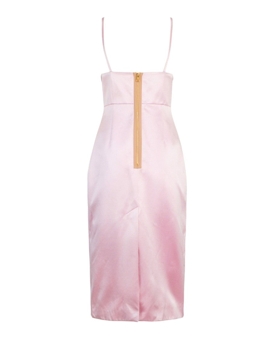 Gucci Silk Duchesse Midi Sleeveless Dress
