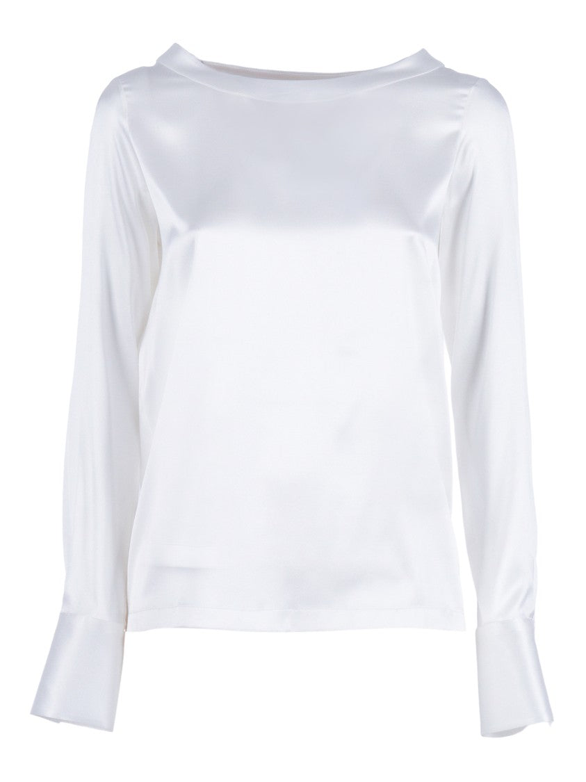 Mazzarelli Camicie Angie B Silk Boat Neck Blouse