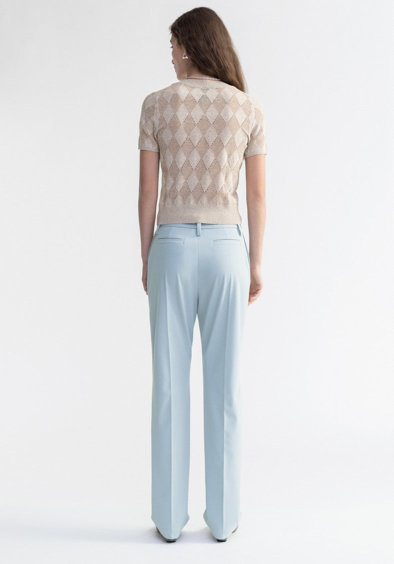 Aeron Sonia - Diamond Knit Short Sleeved Top