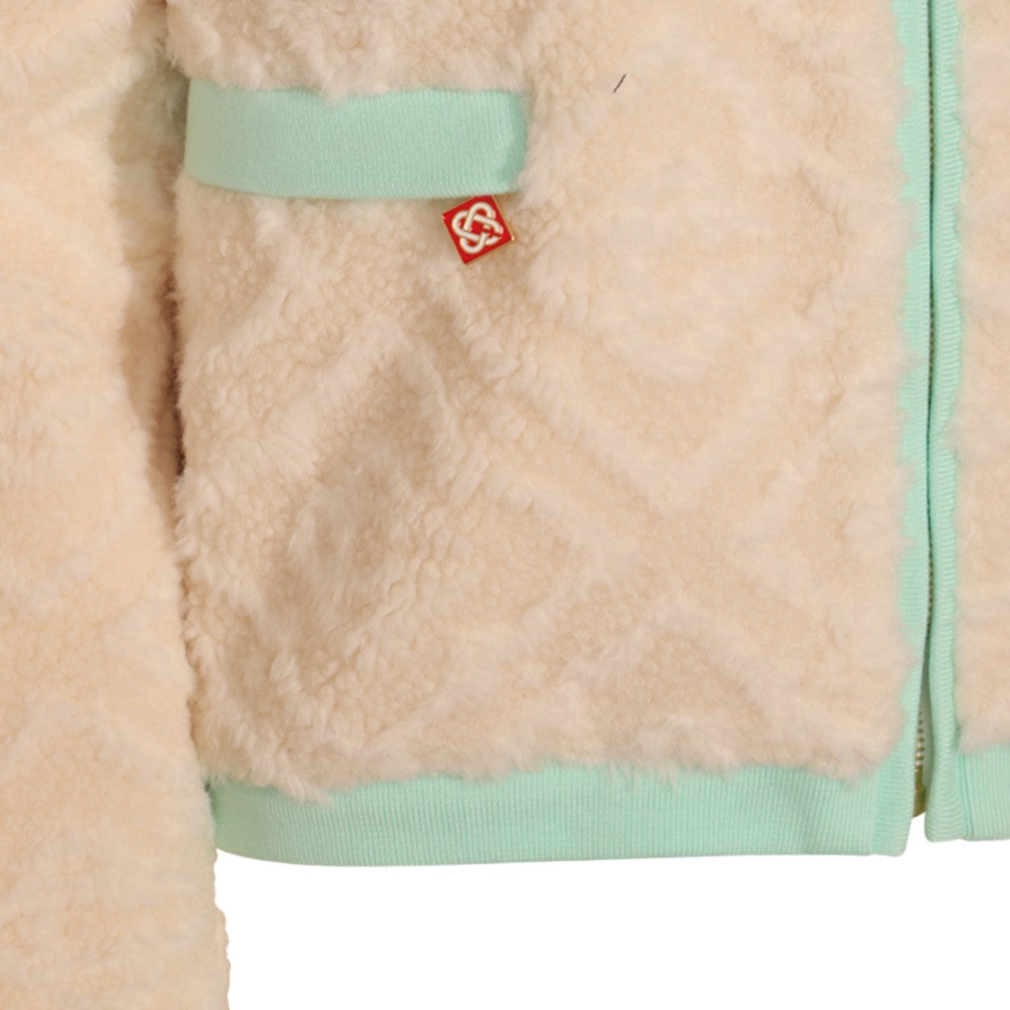 Casablanca Textured Plush Jacket With Geometric Pattern