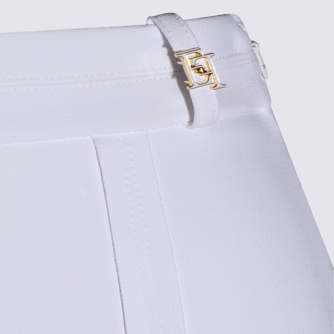 Elisabetta Franchi Flared Ivory Trousers