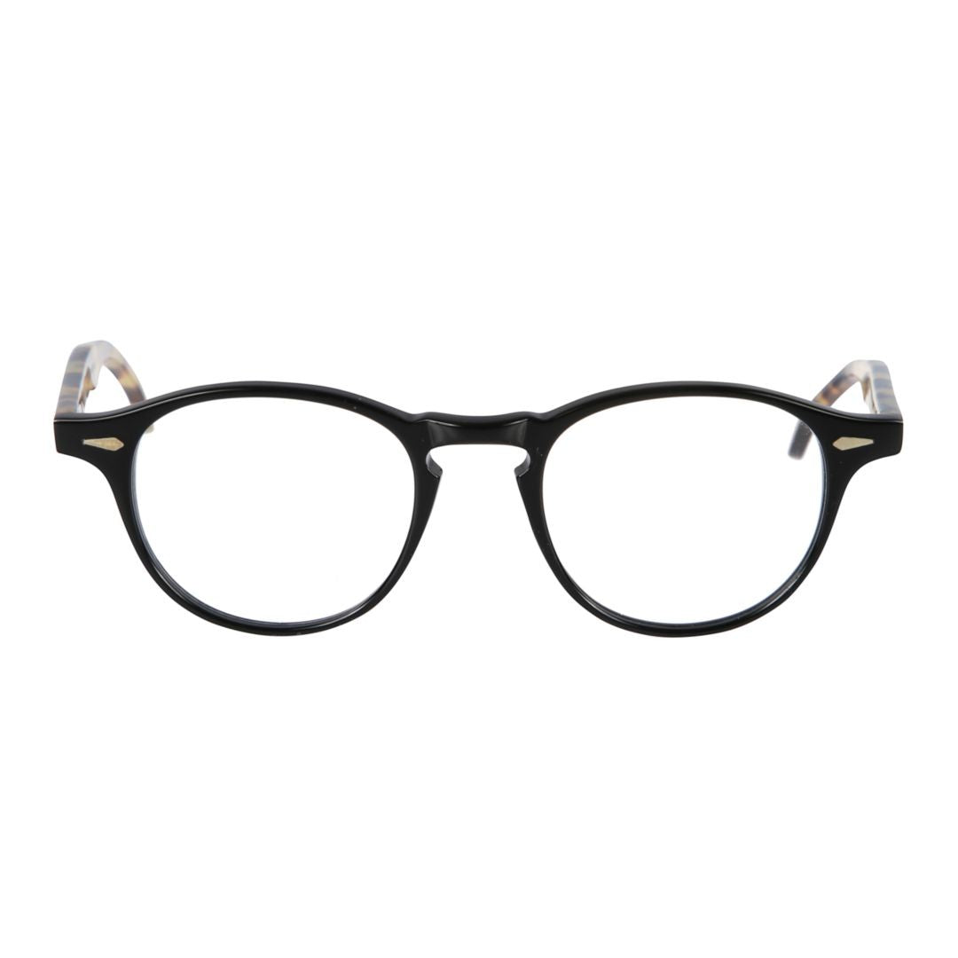 Kador Oxford Classic Round Frame Eyeglasses With Tortoiseshell Temples