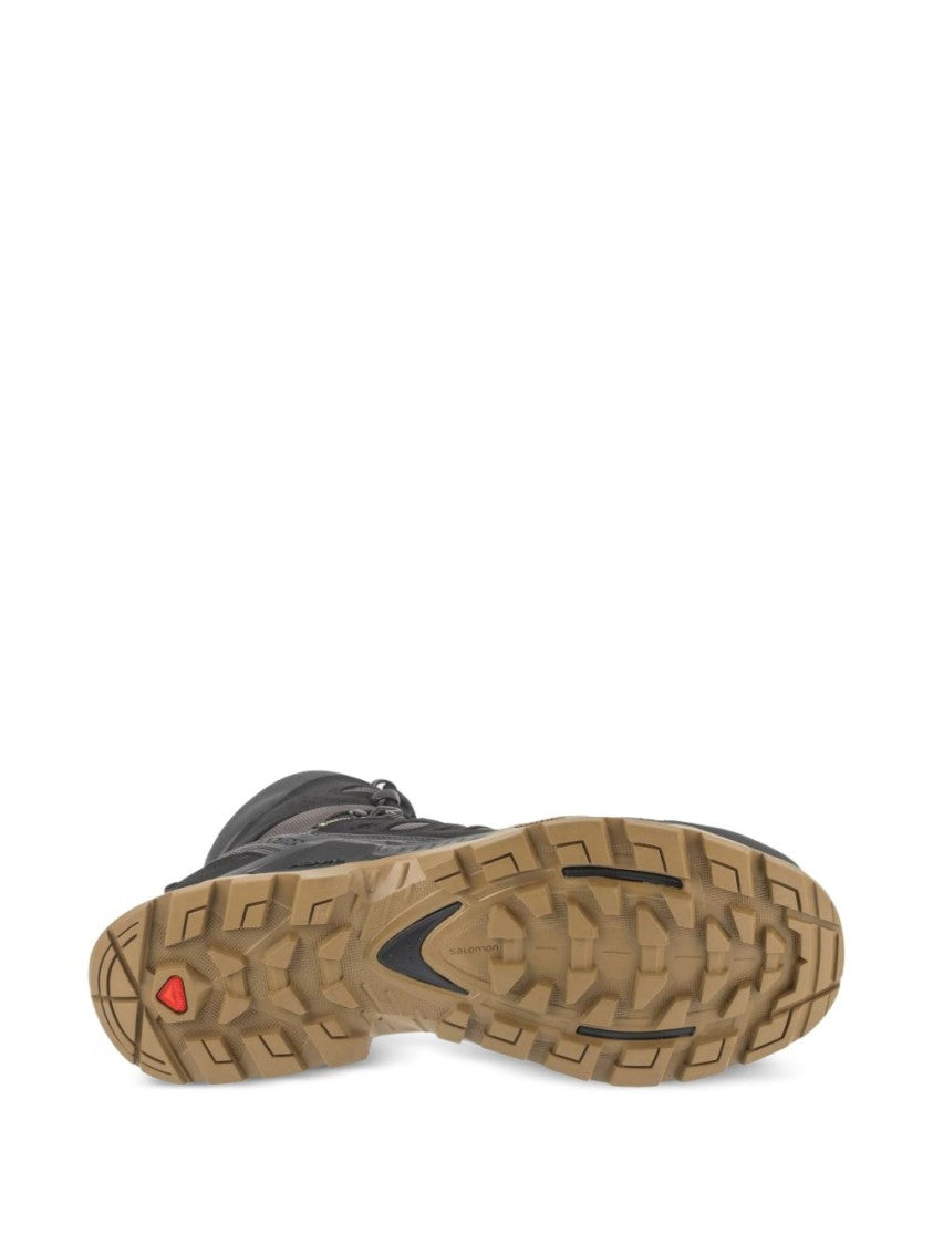 Salomon Rugged High-Top Sneakers With Leather