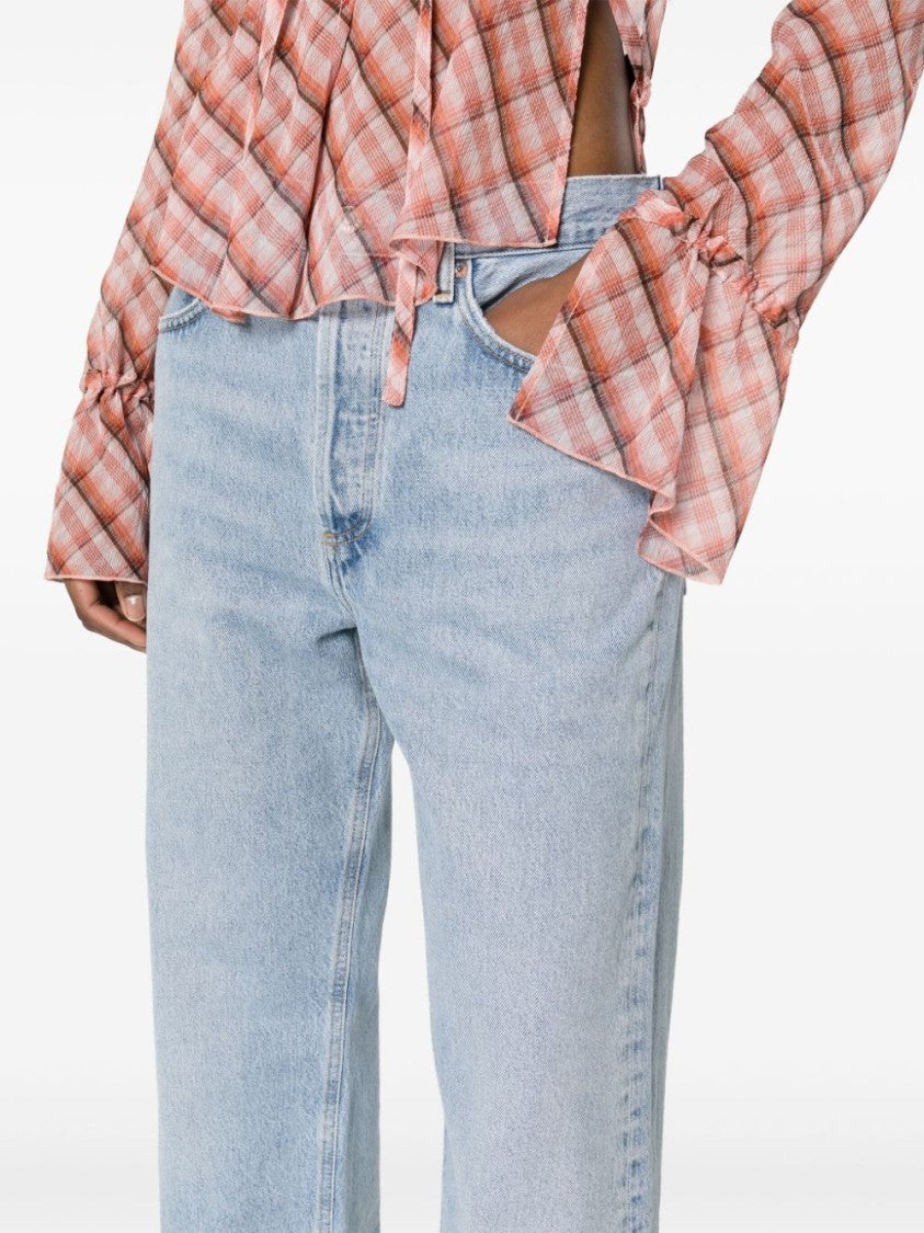 Agolde Fran Low-Rise Straight-Leg Jeans