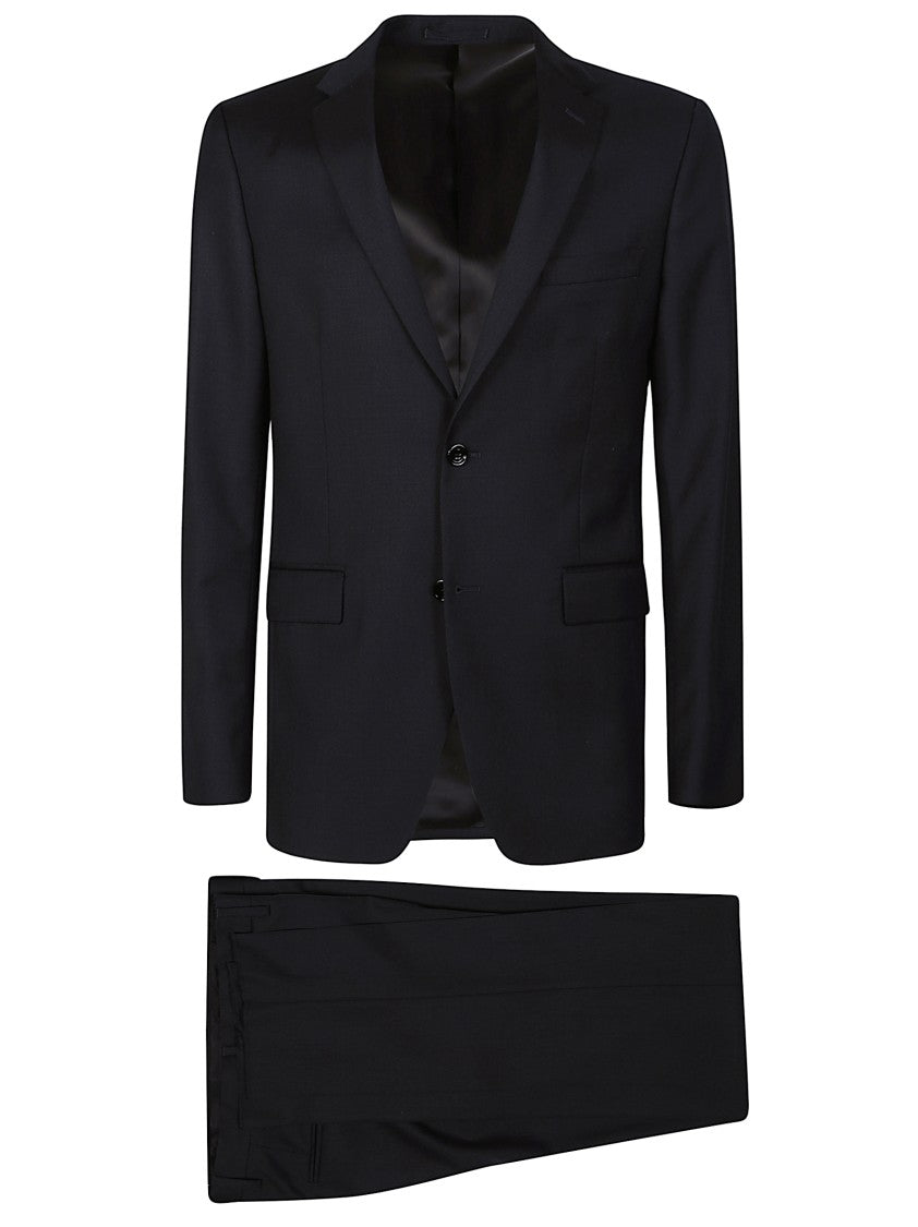 Lardini Black Soiree Virgin Wool Suit