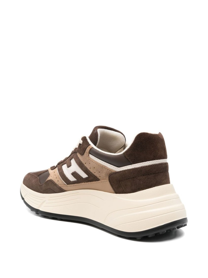 Hogan Layered Brown Hogan Sneakers With Sole
