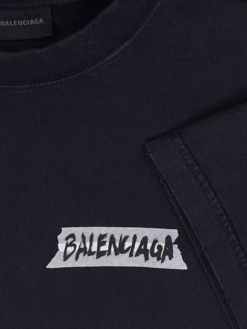 Balenciaga "Masking Tape" T-Shirt – Black