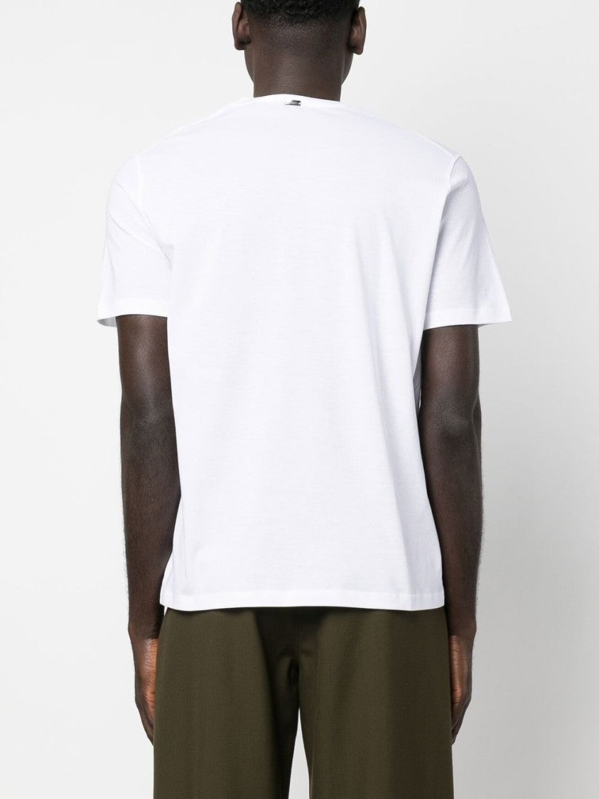 Herno Classic Crew Neck White T-Shirt In Soft Cotton