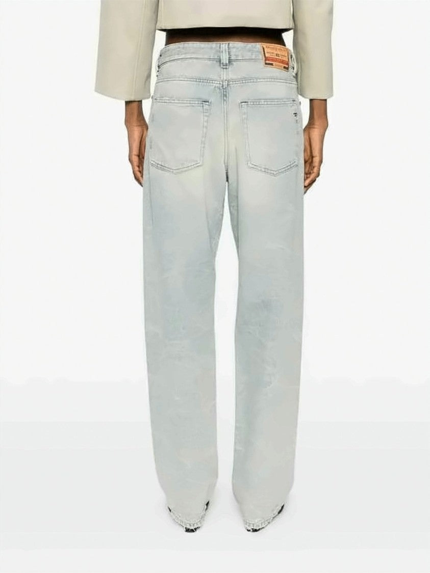 Diesel Light-Wash Denim Jeans With Relaxed Straight-Leg Fit