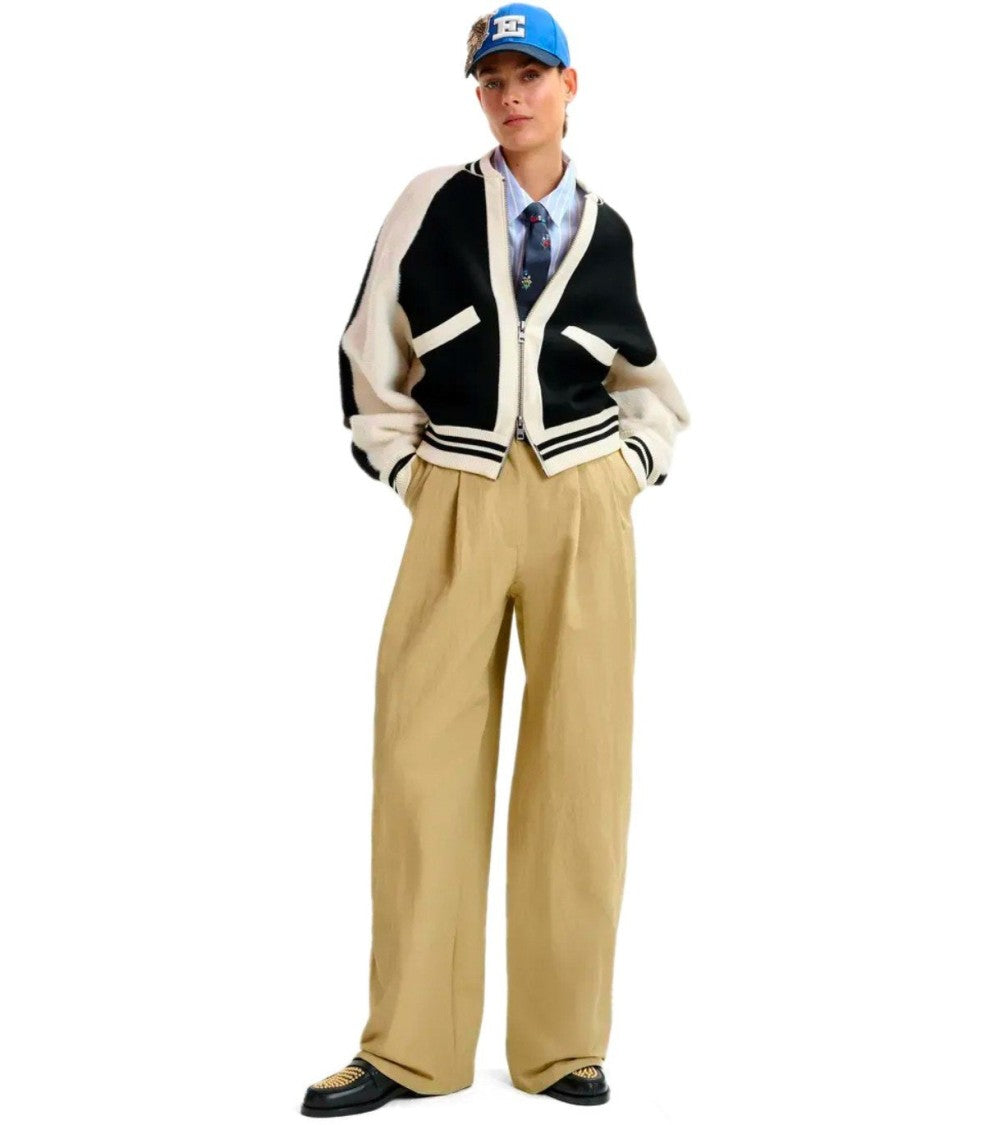 Essentiel Antwerp Idol Bicolor Knitted Bomber Jacket