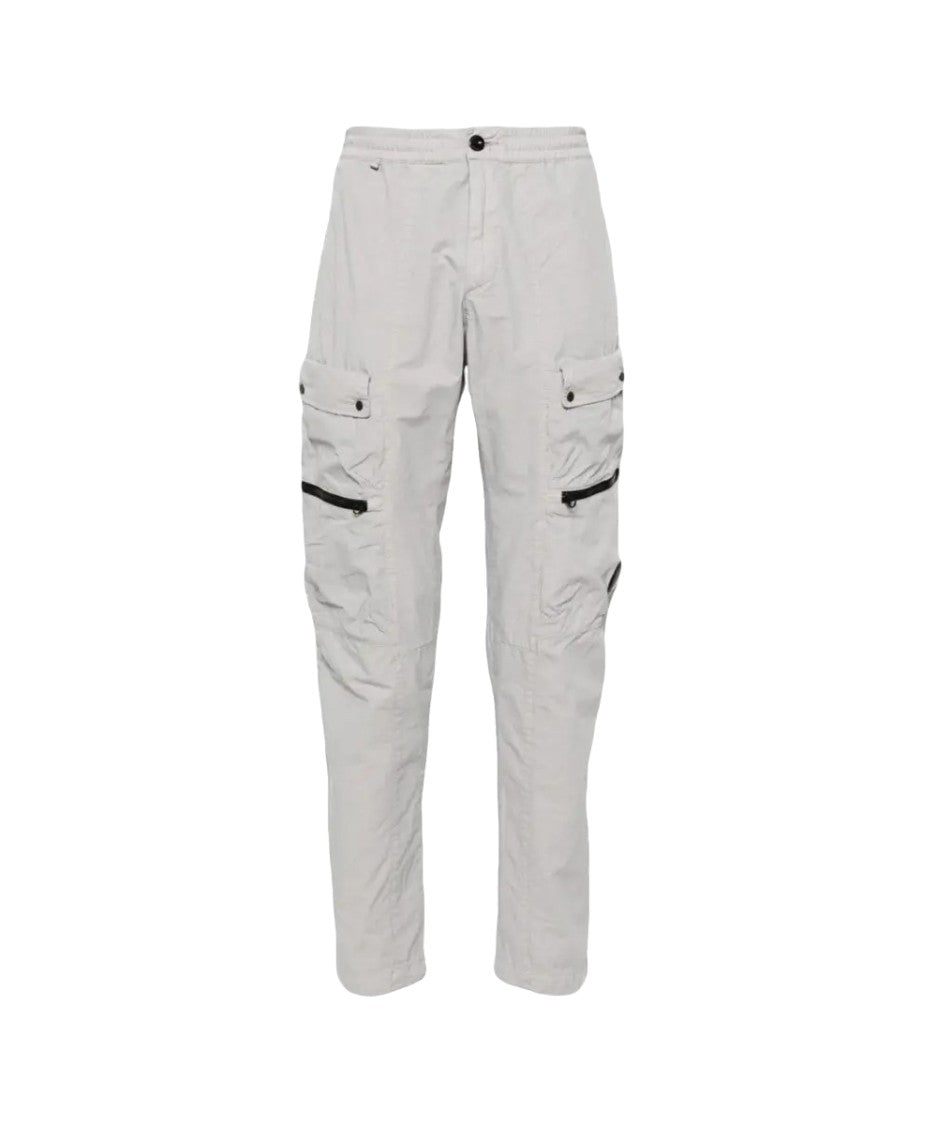 C.P. Company Relaxed Fit Straight Pants With Multiple Pockets And Zipper Details