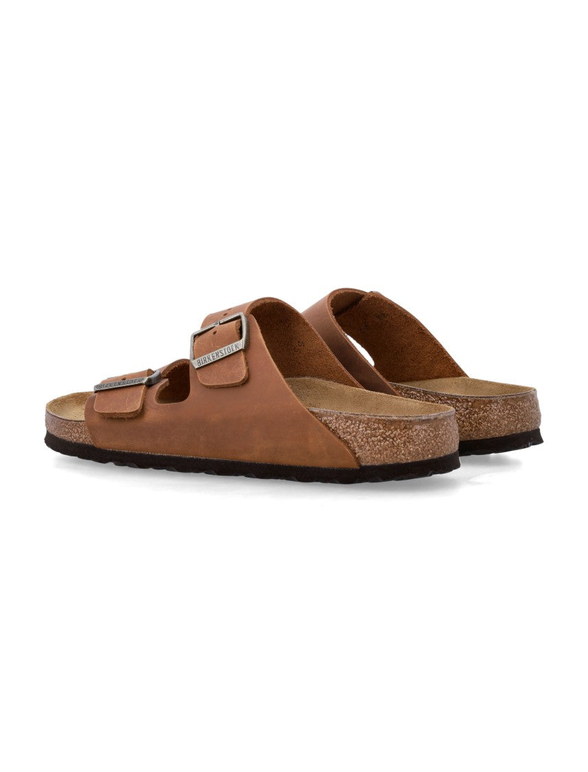 Birkenstock Arizona Oiled Leather Sandals Cognac