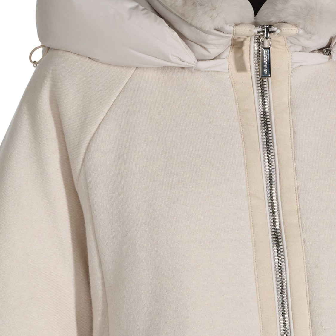 Moorer Padded Coat With High Collar And Textured Finish