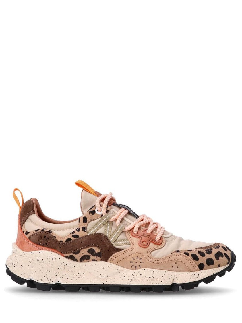 Flower Mountain Versatile Unisex Sneakers With Animal Print