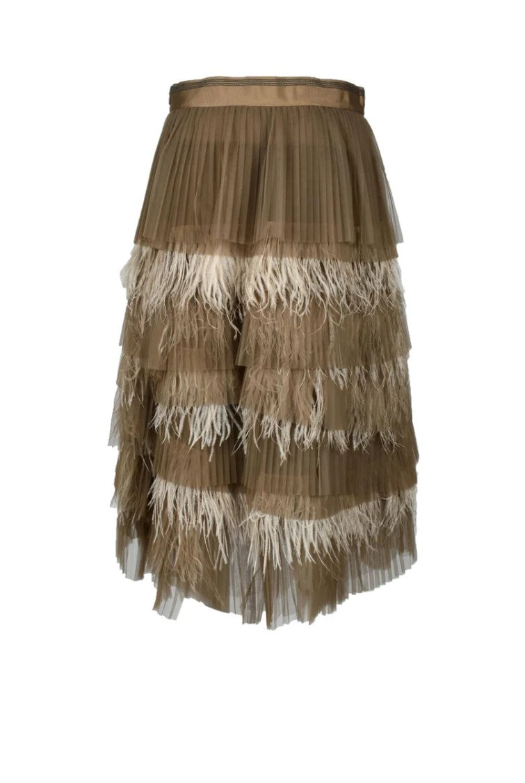 Brunello Cucinelli Polyamide Skirt - Brown