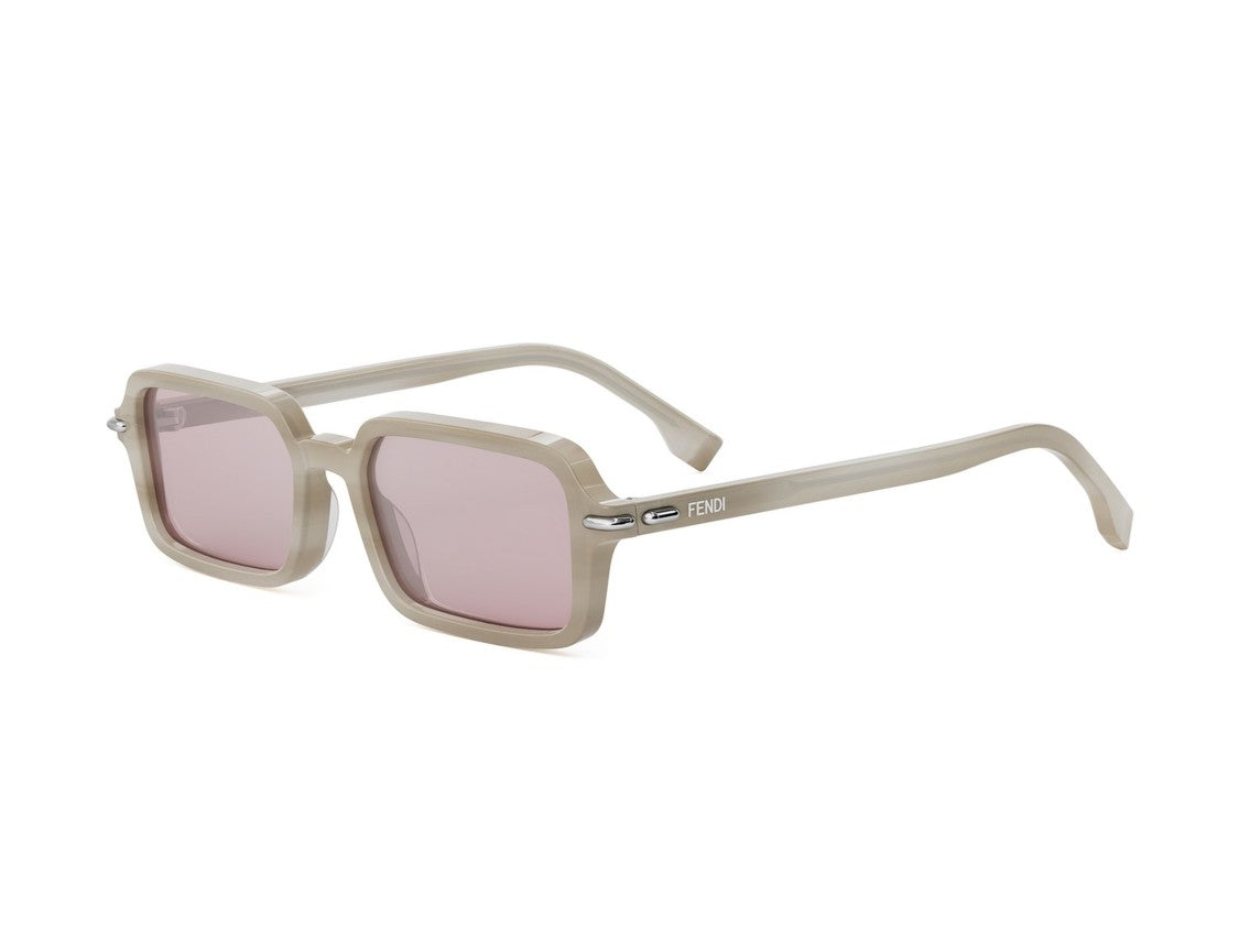 Fendi Fe40174i Translucent Acetate Rectangular Sunglasses