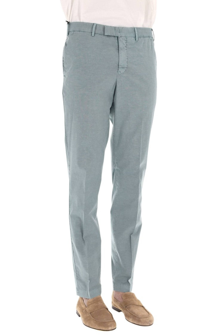 Pt Torino Master Fit Cotton-Linen Trousers