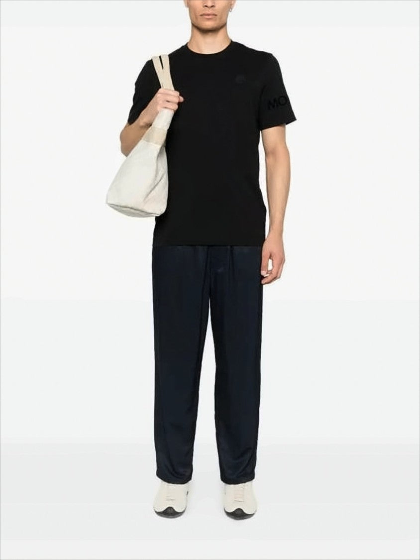 Moncler Cotton T-Shirt With Subtle Logo Patch