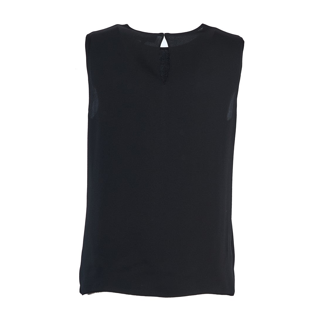 Theory Silk Georgette Shell With Back Drop Opening