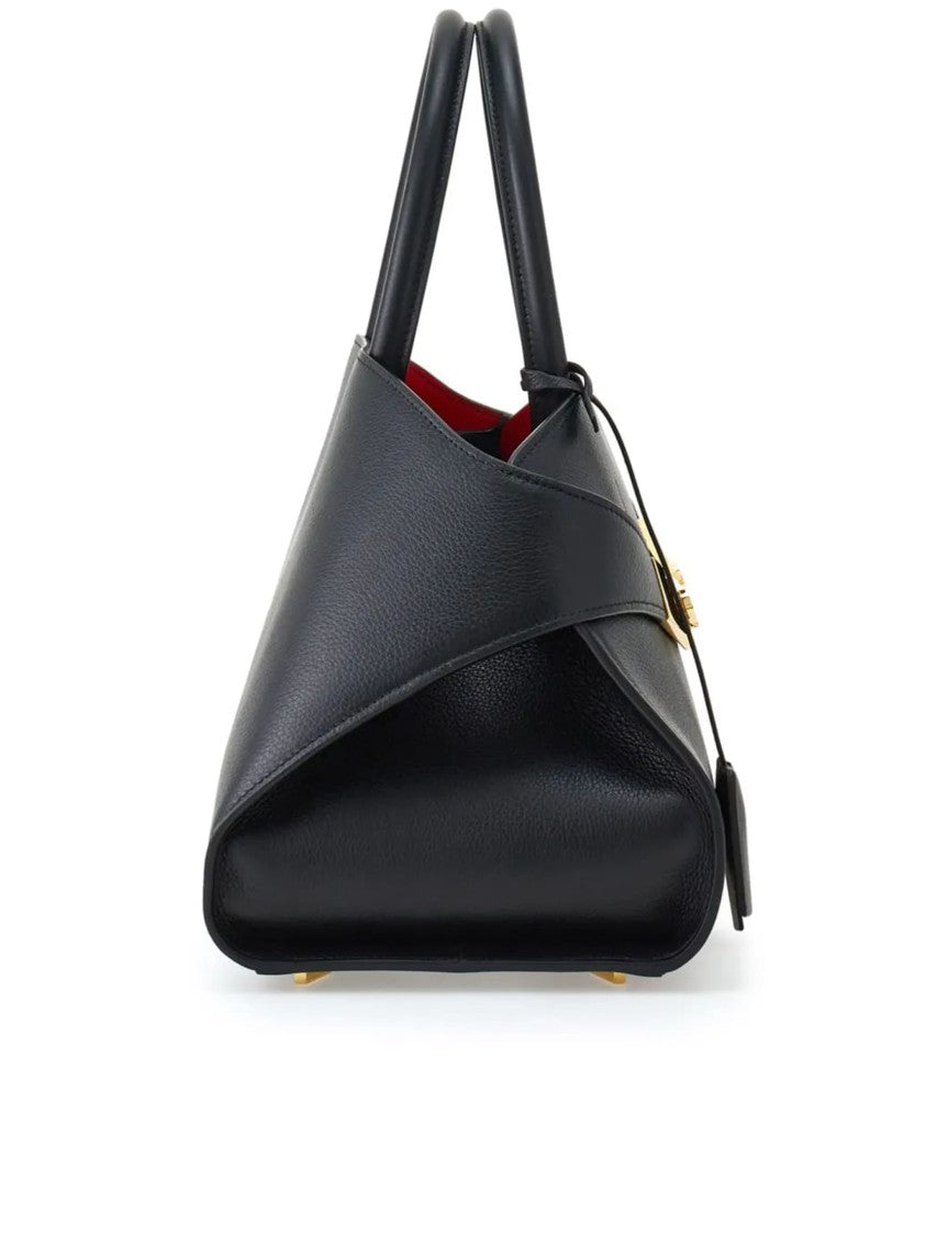 Salvatore Ferragamo Leather Hug Th S Structured Shoulder Bag