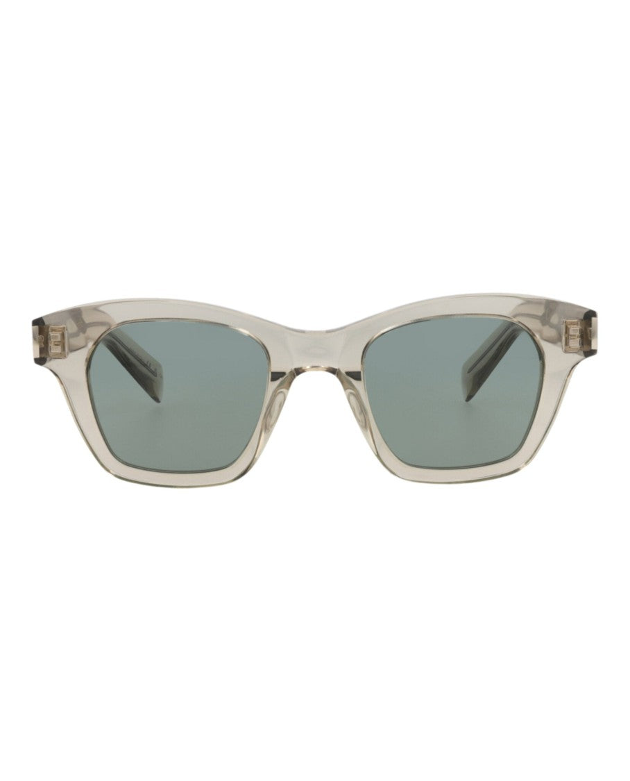 Saint Laurent Square-Frame Recycled Acetate Sunglasses With Saddle Nose Bridge