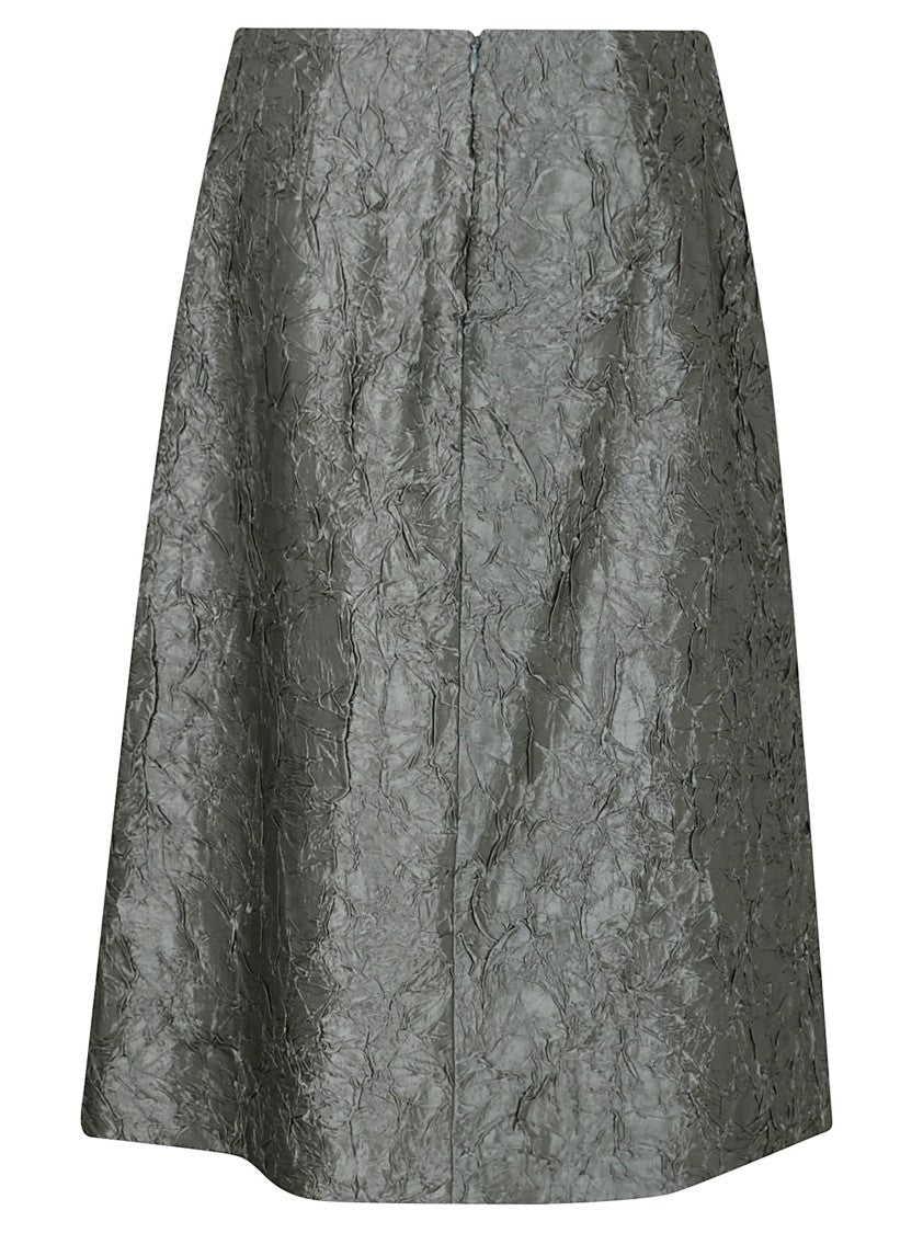 Dries Van Noten A-Line Skirt With Textured Finish