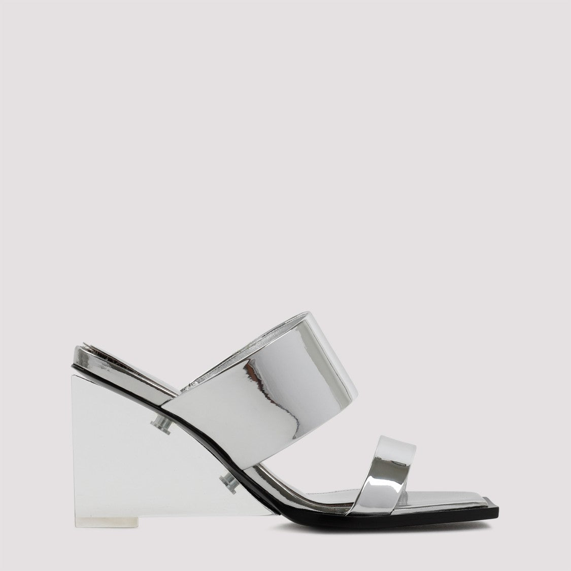 Alexander Mcqueen Silver Calf Leather Sandals