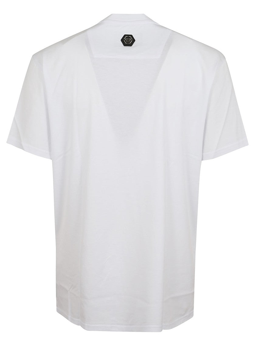 Philipp Plein Cotton T-Shirt With Classic Crew Neckline