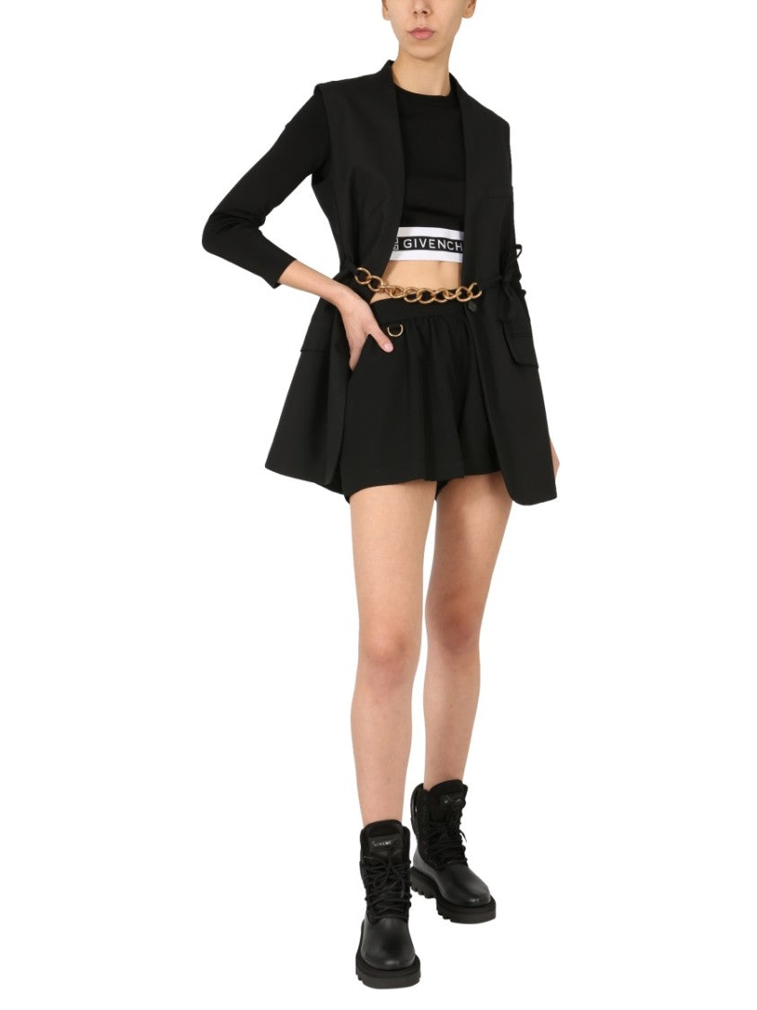 Givenchy Voluminous Black Wool Shorts
