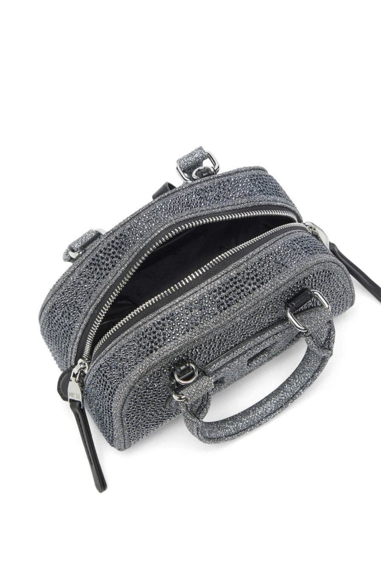 Diesel Grey Cutout D-Logo Dual Top Handle Polyester Tote Bag