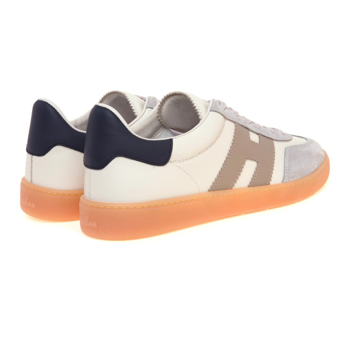 Hogan Smooth Leather Translucent Sole Low-Top Sneakers