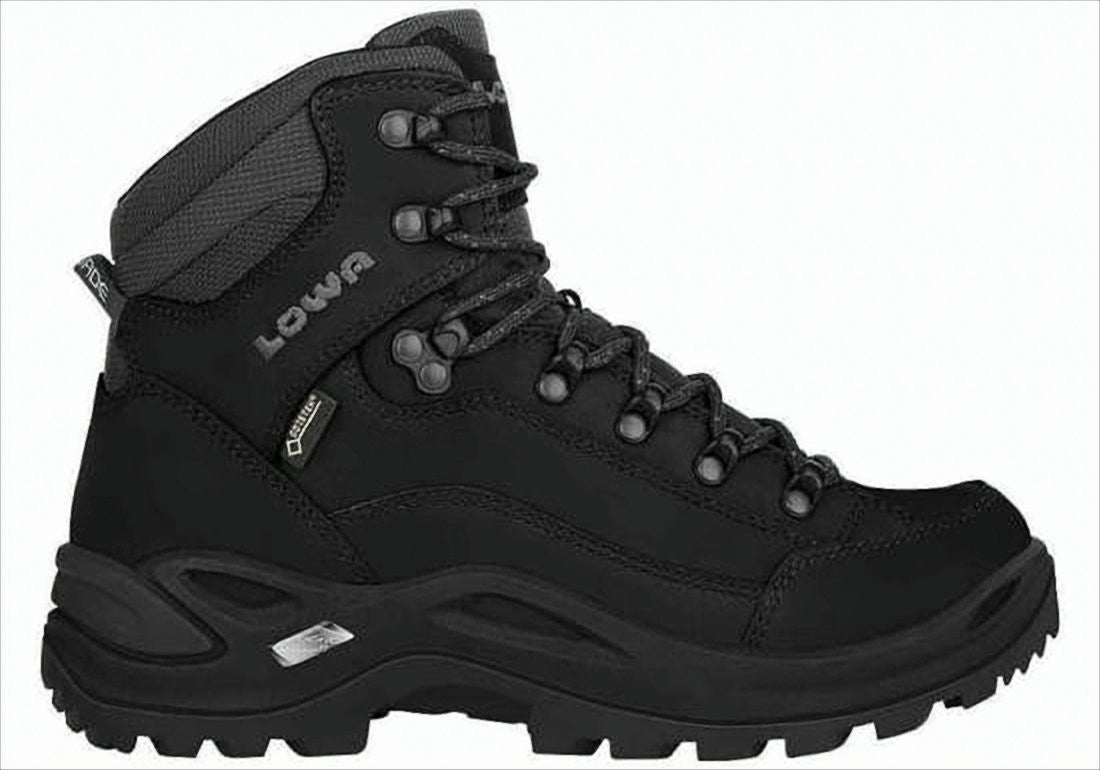 Lowa High-Ankle Hiking Boots With Rugged Sole