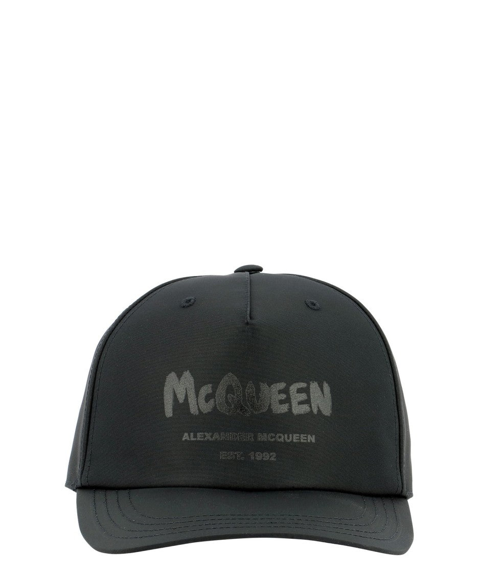 Alexander Mcqueen Black Graffiti Cap
